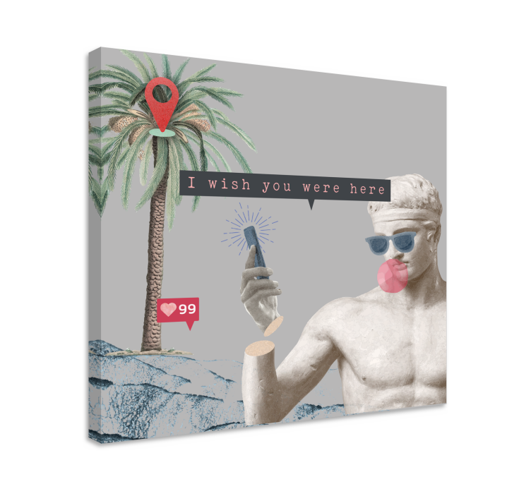 Quadro con frase vorresti essere qui - TenStickers