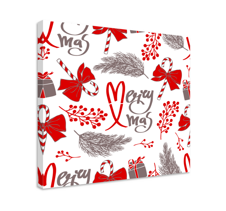 Dipinto con alfabeto e lettere design natale felice - TenStickers