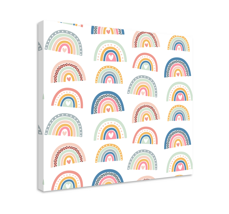 Quadro per bambini motivi arcobaleno colorati - TenStickers