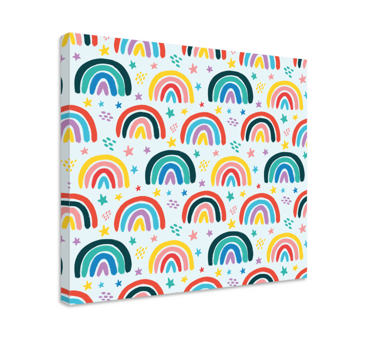 Quadro per bambini motivo arcobaleno colorato - TenStickers