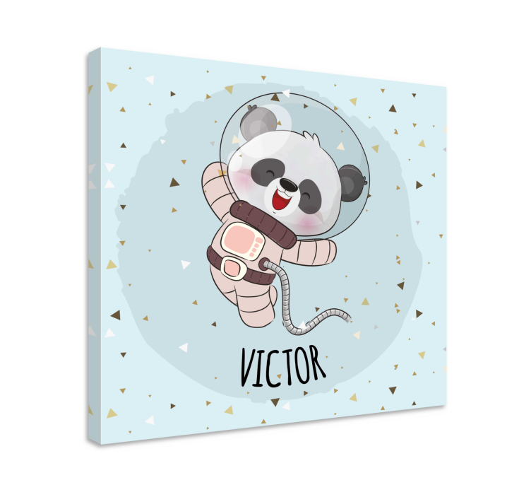 Quadro 3d panda spaziale allegro - TenStickers
