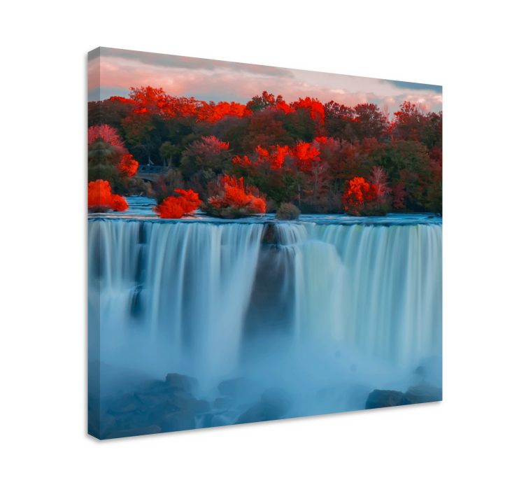 Quadro paesaggio prospettiva grande cascata - TenStickers