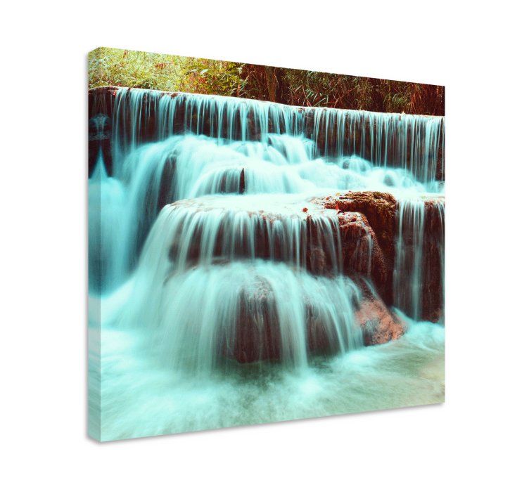 Quadro paesaggio cascate fluente - TenStickers