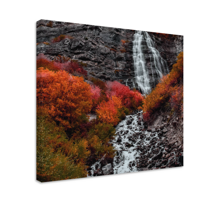 Quadro paesaggio cascata d'autunno - TenStickers