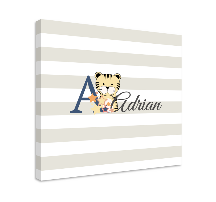 Quadro gatto personaggio tigre adrian - TenStickers