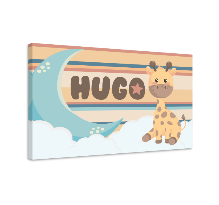 Quadri cameretta neonato disegno giocoso della giraffa - TenStickers