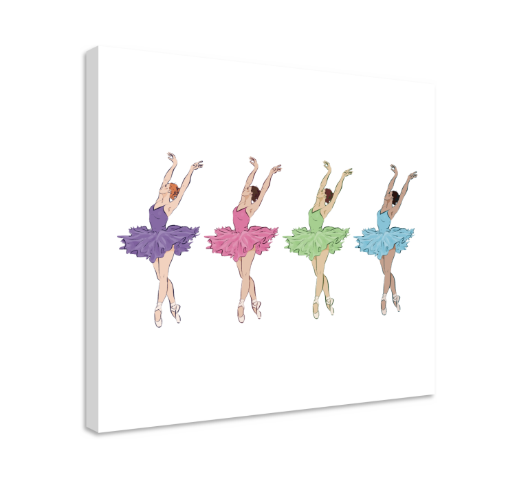 Quadro con ballerine colorate - TenStickers