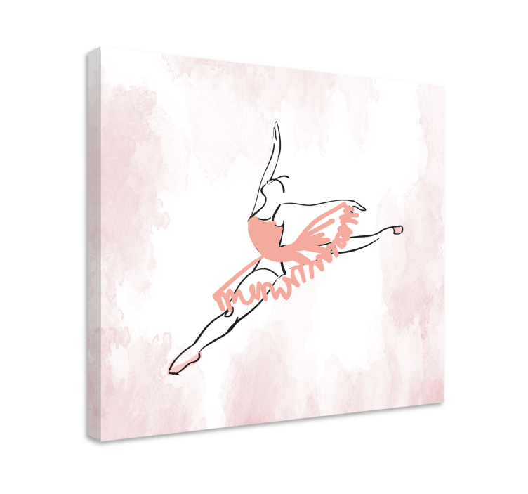 Quadro ballerina posa di balletto in movimento - TenStickers