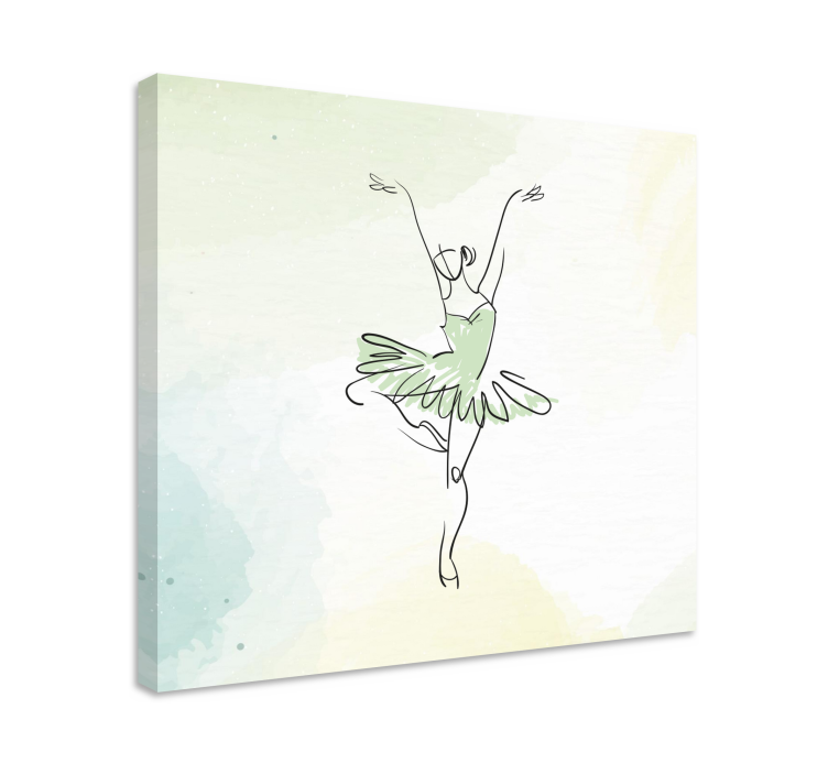 Quadro ballerina movimento di balletto elegante - TenStickers