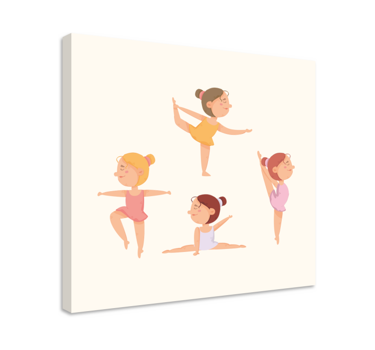 Quadro per bambini ballerine danzanti - TenStickers