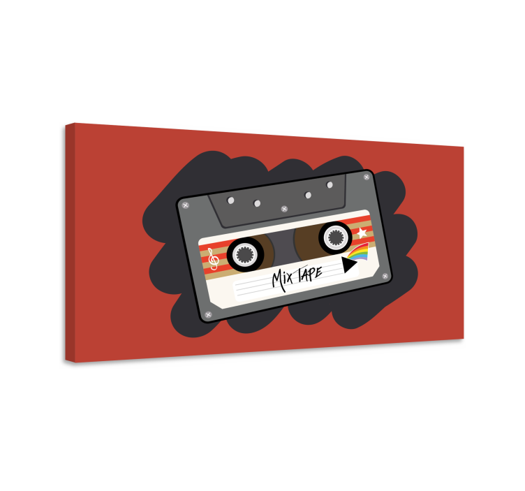 Quadro musicale design retro mixtape - TenStickers