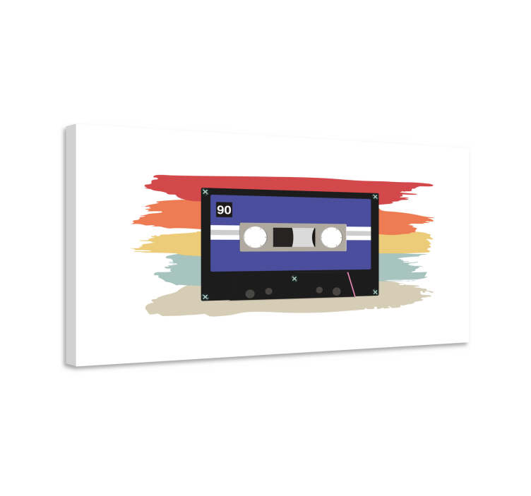 Quadro musicale nastro cassette retrò - TenStickers