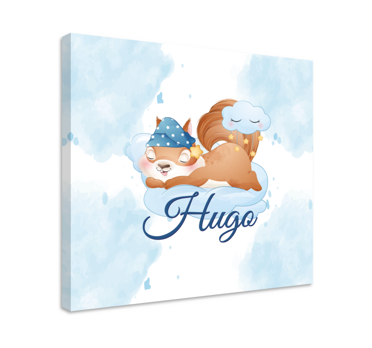 Tenda a rullo animali scoiattolo che sogna dolcemente - TenStickers