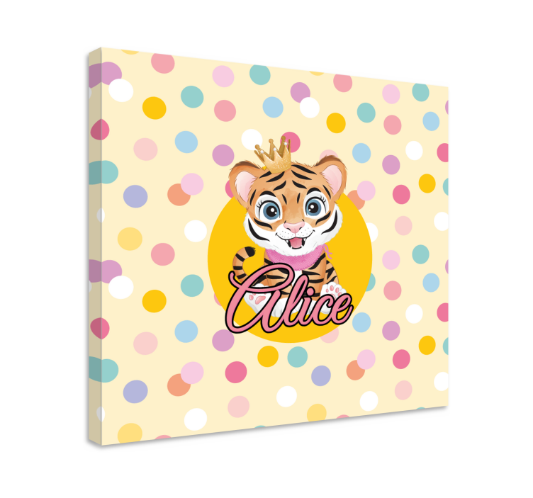 Quadro con animali e insetti personaggio tigre carina - TenStickers