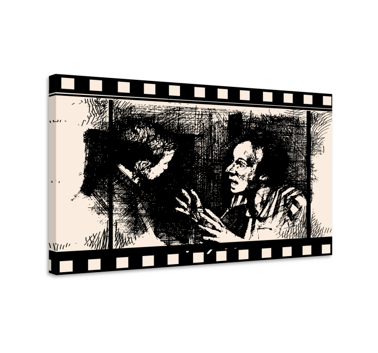 Quadro vintage dialogo sul film - TenStickers