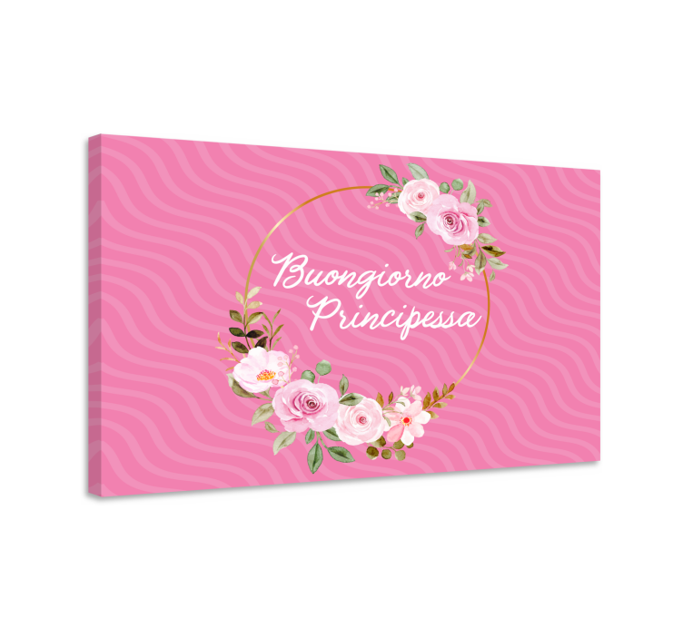 Quadro con testo Buongiorno principessa film design - TenStickers