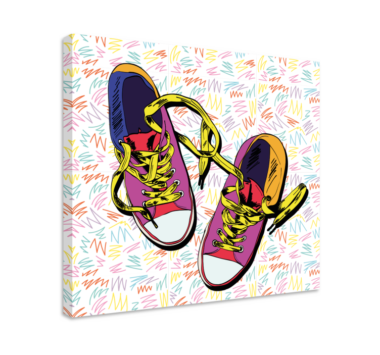 Quadro supereroi design sneaker colorato - TenStickers