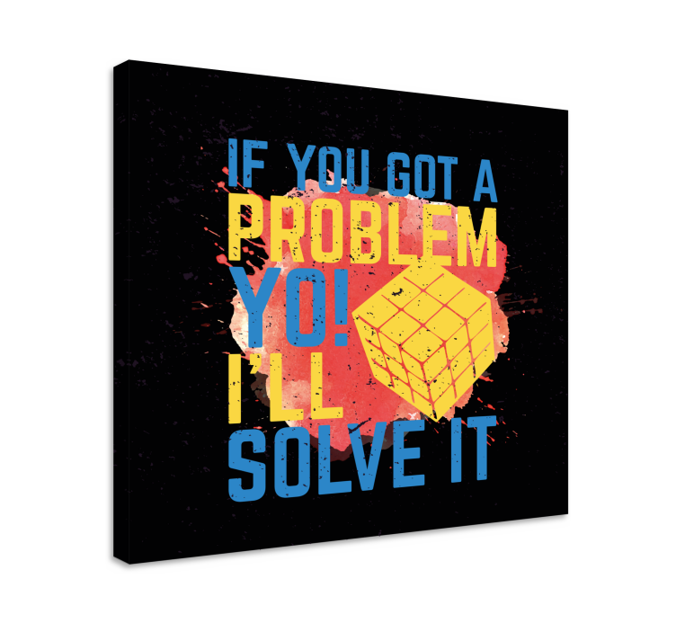 Quadro con frase citazione cubo di rubik - TenStickers