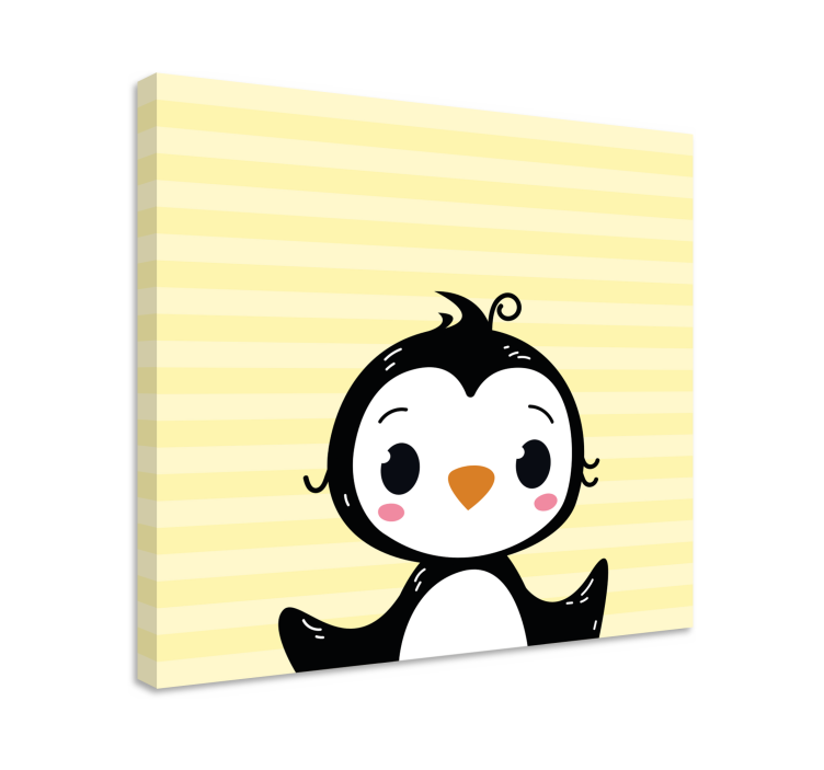 Quadro con animali e insetti figura di pinguino adorabile - TenStickers