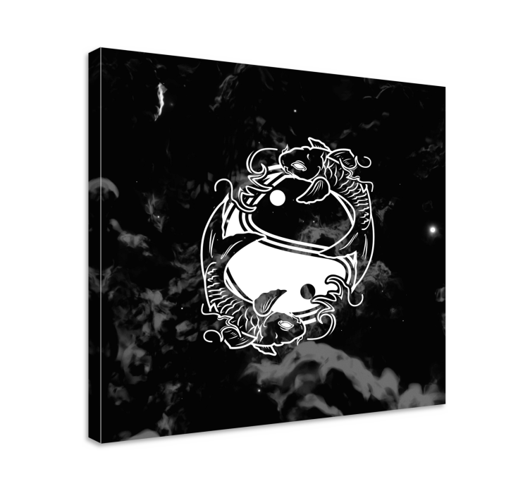 Quadro zen Yin yang equilibrio pesce - TenStickers