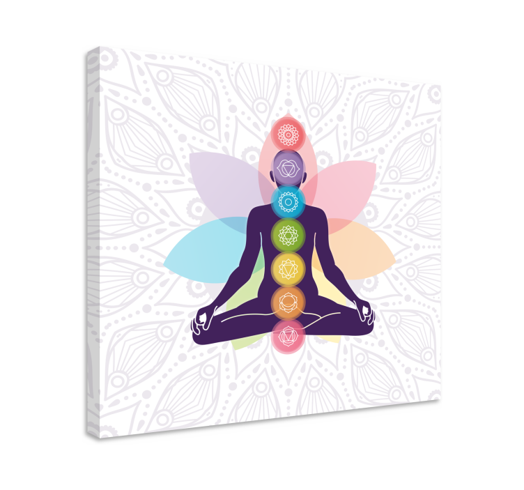 Dipinto buddha silhouette chakra meditazione - TenStickers