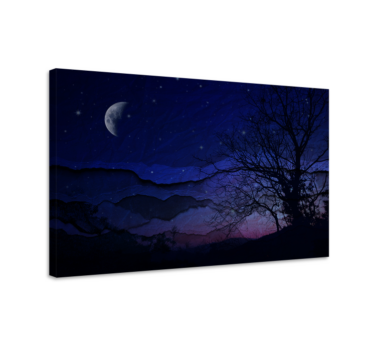 Quadro paesaggio serenità del cielo notturno - TenStickers