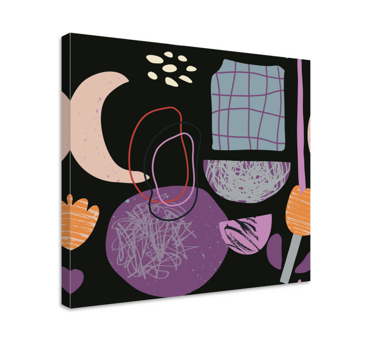 Quadro design ornamentale caratteristiche botaniche astratte - TenStickers