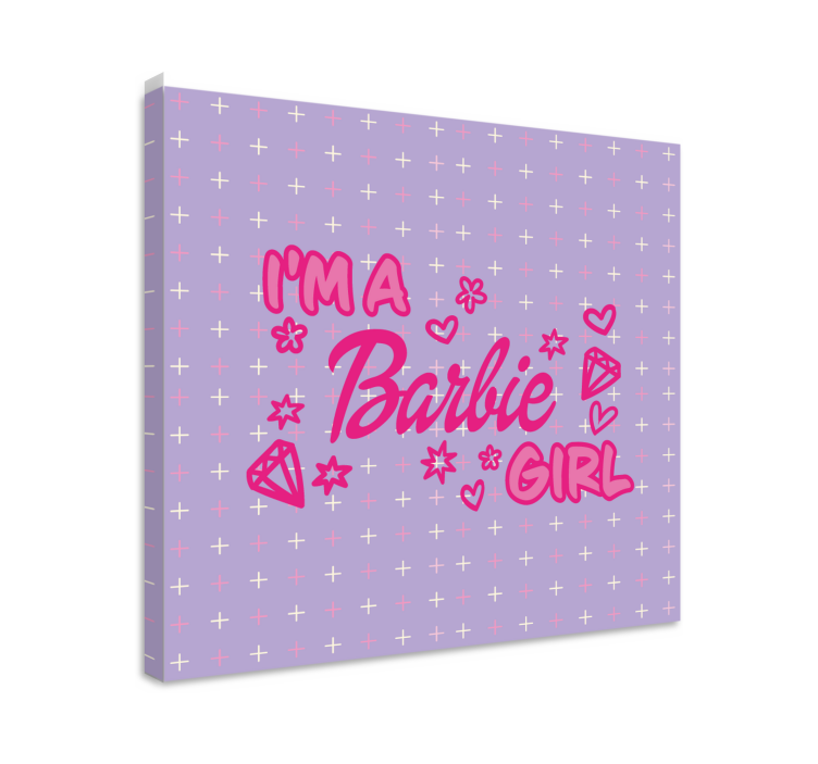 Quadro per ragazzi citazione di barbie - TenStickers