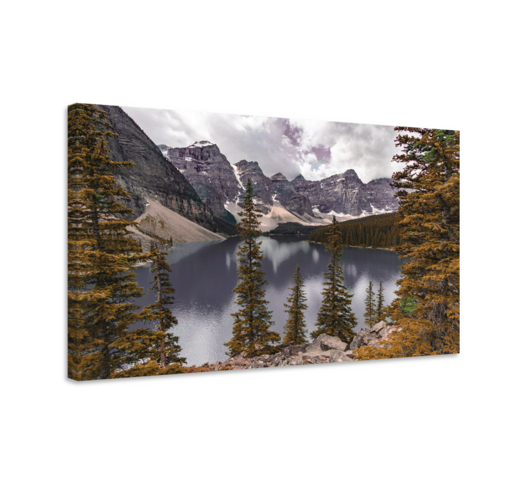 Quadro paesaggio lago montano maestoso - TenStickers
