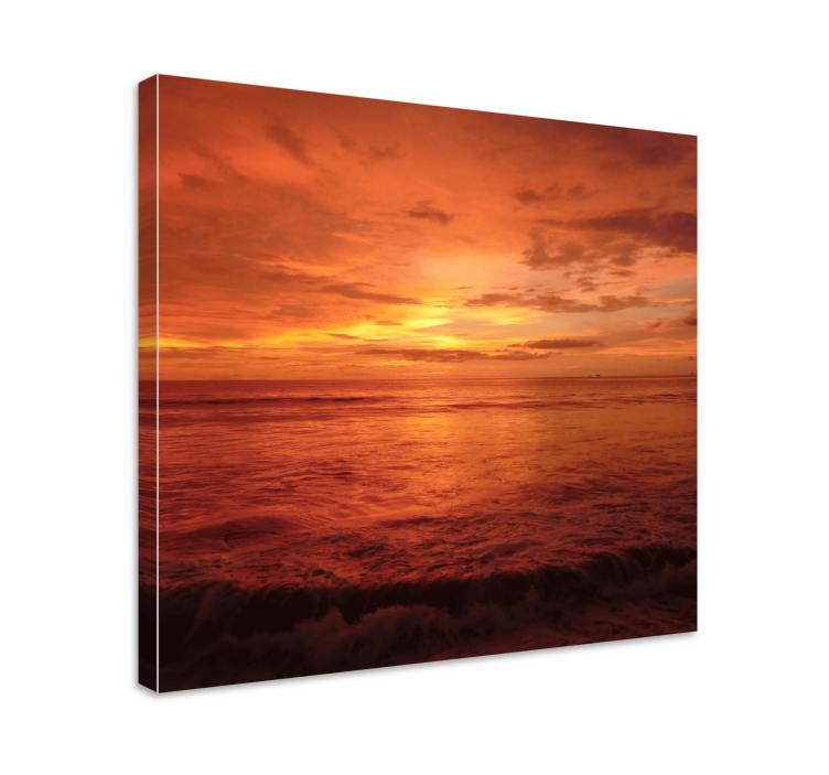 Quadro paesaggio tramonto sull'oceano - TenStickers