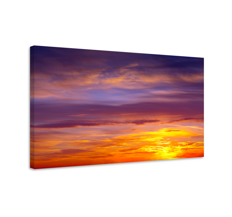 Quadro paesaggio scena di tramonto maestosa - TenStickers