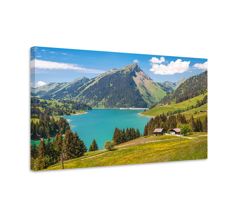 Quadro paesaggio scena di serenità alpina - TenStickers