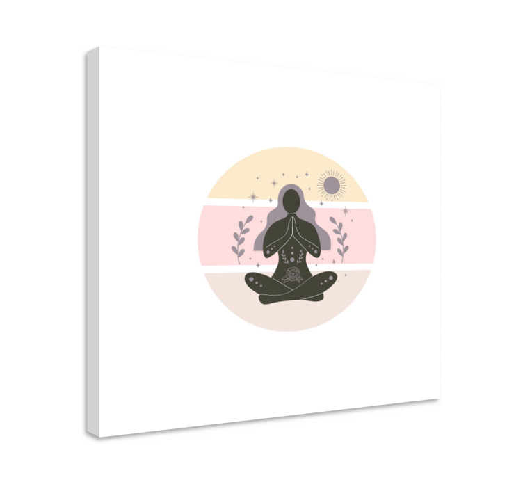 Dipinto buddha posa di meditazione - TenStickers