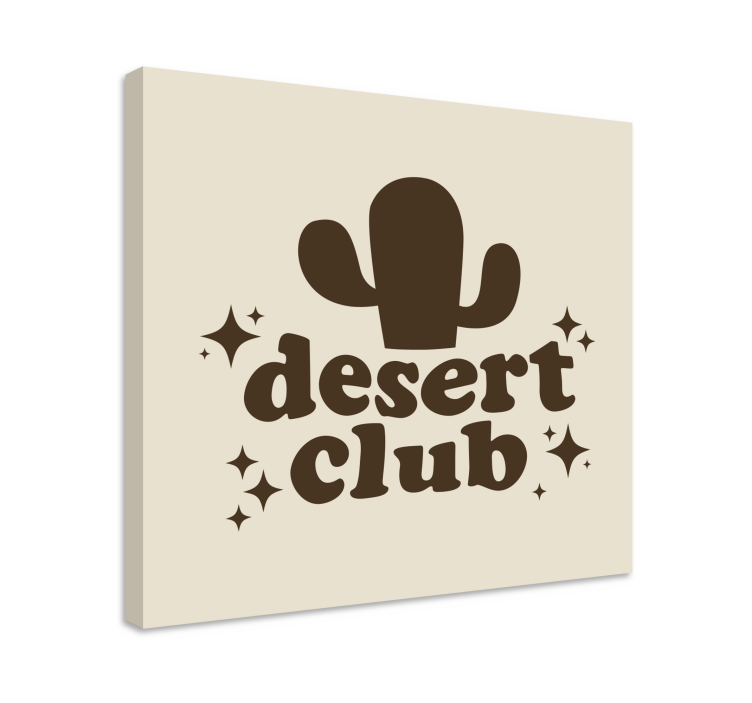 Quadro con frase club del deserto - TenStickers