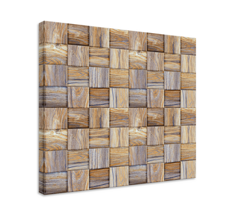 Quadro design ornamentale blocchi di legno rustico - TenStickers