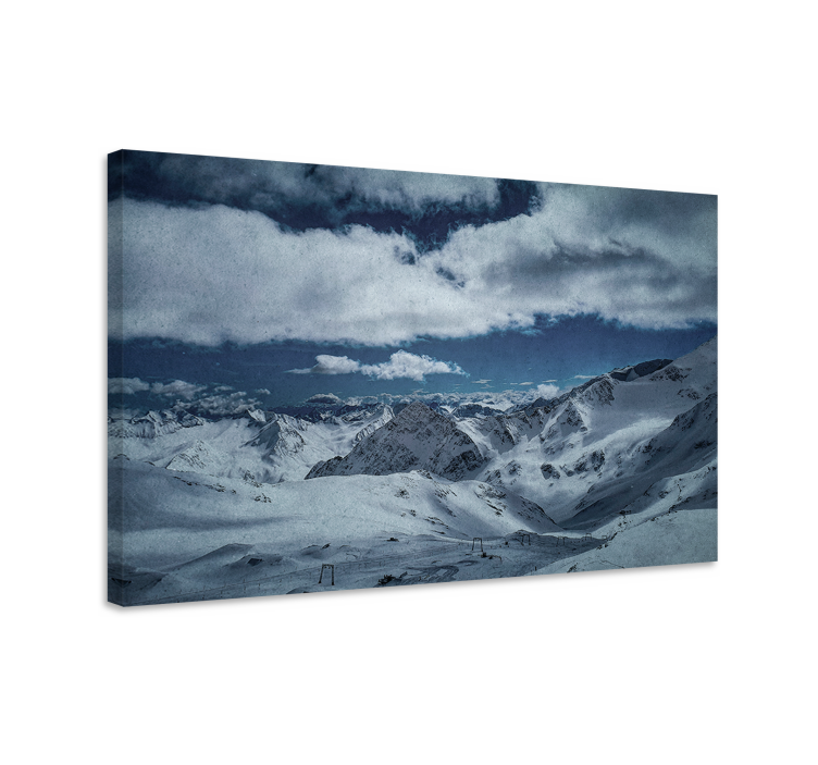 Quadro paesaggio picchi innevati maestosi - TenStickers