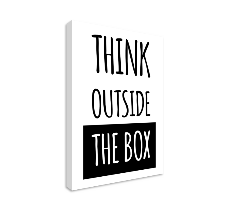 Quadro motivazionale "pensa fuori dagli schemi" - TenStickers