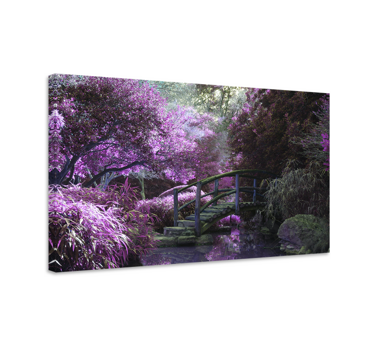 Quadro paesaggio ponte nel giardino serene - TenStickers