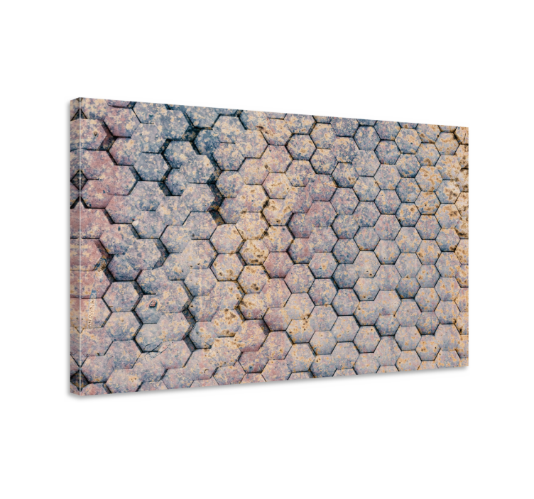 Dipinto geometrico design a pattern esagonale - TenStickers