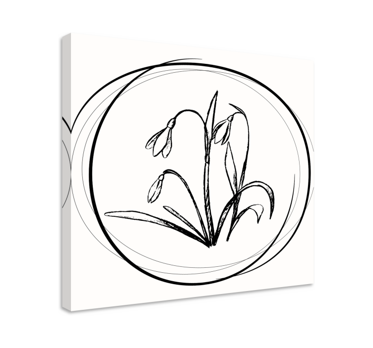 Dipinto fiori e piante ghiaccio di galanthus - TenStickers