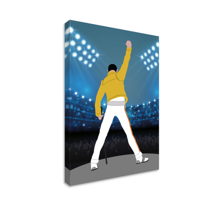Quadro musicale Freddie a wembley - TenStickers