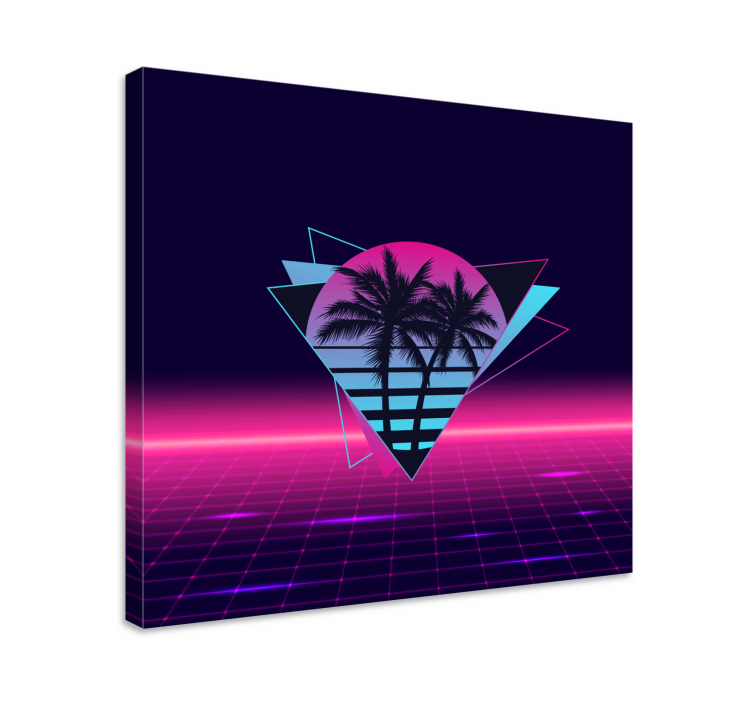 Quadro design vintage Palma in stile vaporwave - TenStickers