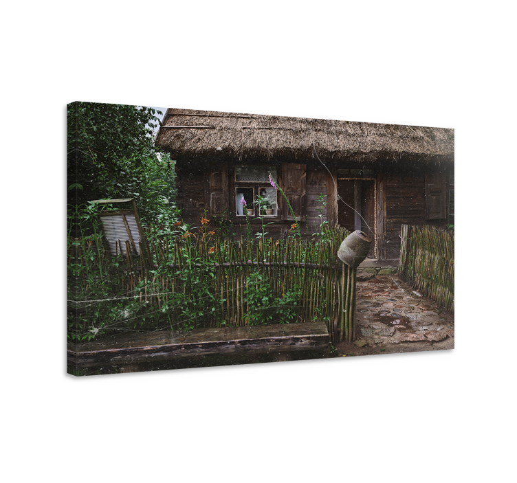 Quadro rustico ingresso di un cottage incantevole - TenStickers