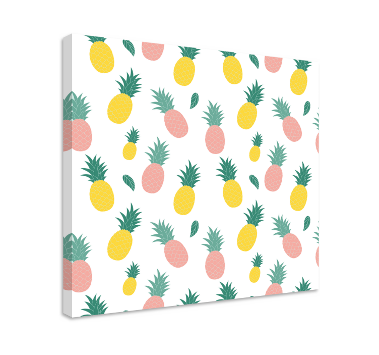 Dipinto frutta e natura morta motivo ananas tropicale - TenStickers