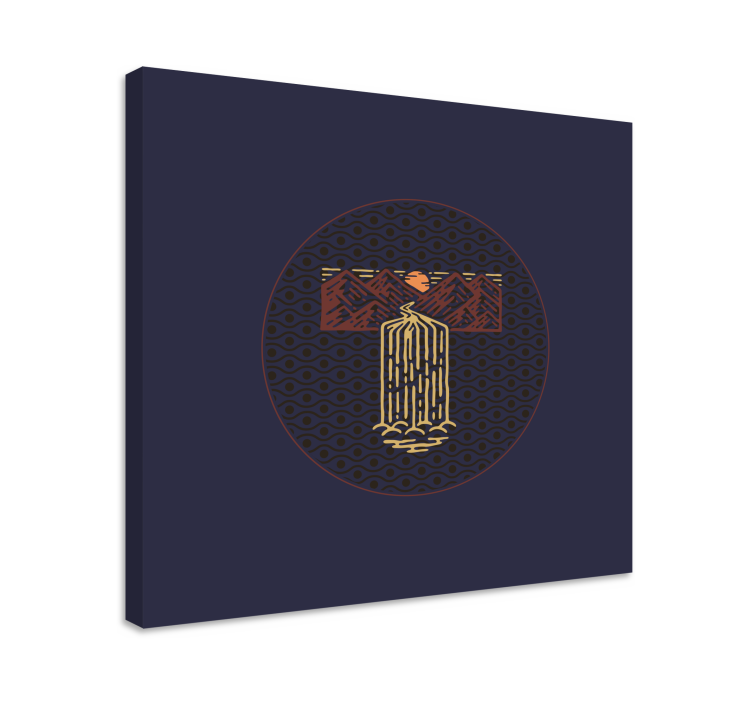 Quadro paesaggio scenari di cascate sereni - TenStickers