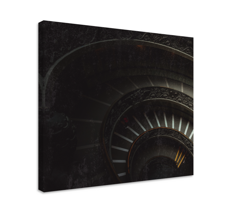 Quadro astratto profondità della scala a spirale - TenStickers