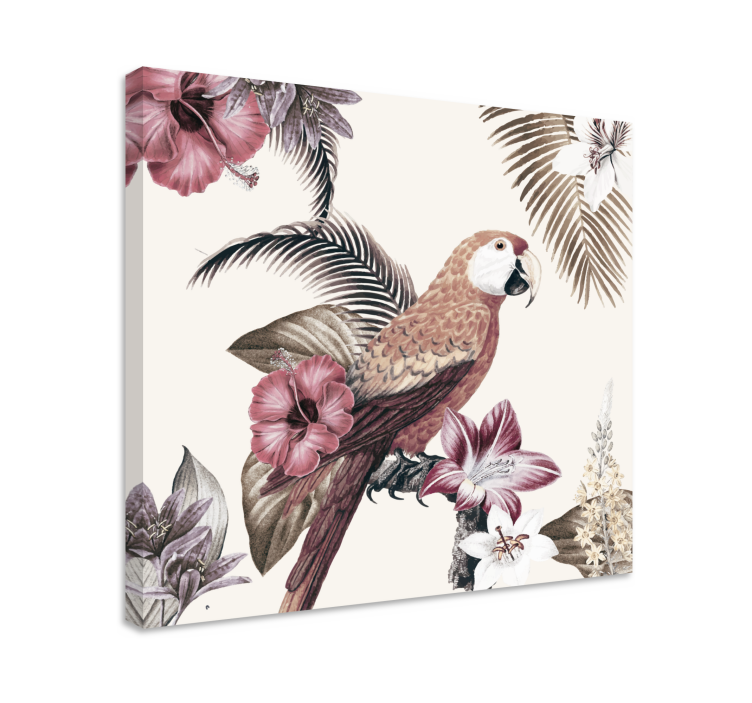 Quadro con uccelli scena di pappagallo tropicale - TenStickers