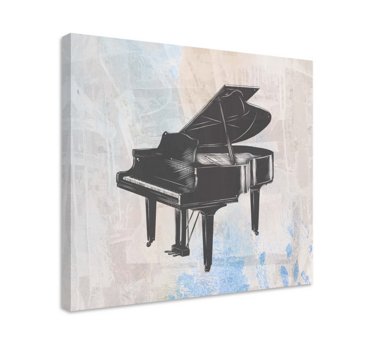 Quadro musicale stile pianoforte grande - TenStickers