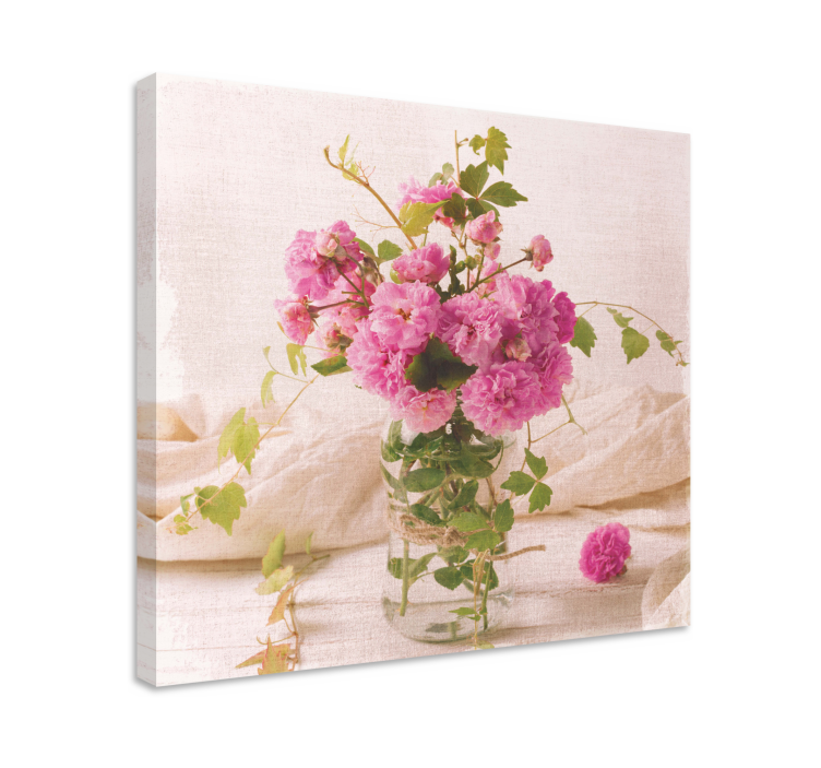 Dipinto fiori e piante composizione botanica blush - TenStickers