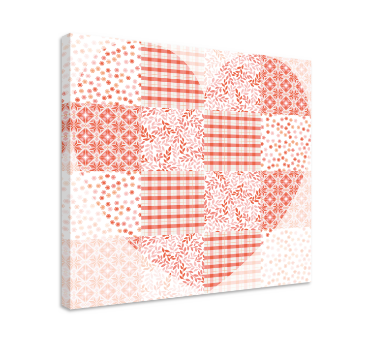 Dipinto frutta e natura morta design cuore patchwork - TenStickers